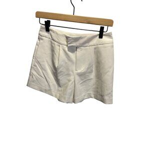 A New Day‎ Womens Shorts Size 0 White Stretch Pleated Design